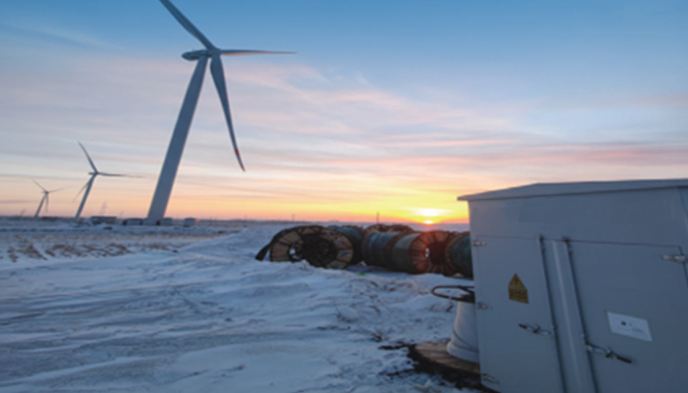 Instalación eléctrica industrial en parque eólico con ingeniería Enertran