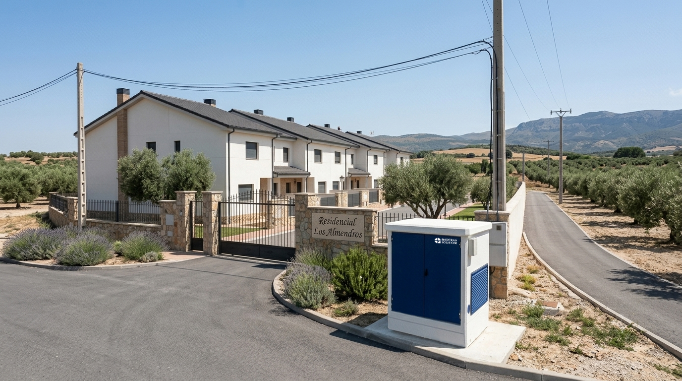 Centro de transformación compacto prefabricado en urbanización residencial