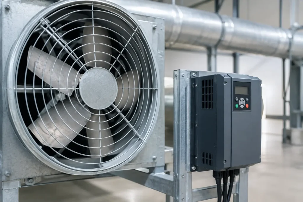 Qué variador necesita un ventilador industrial